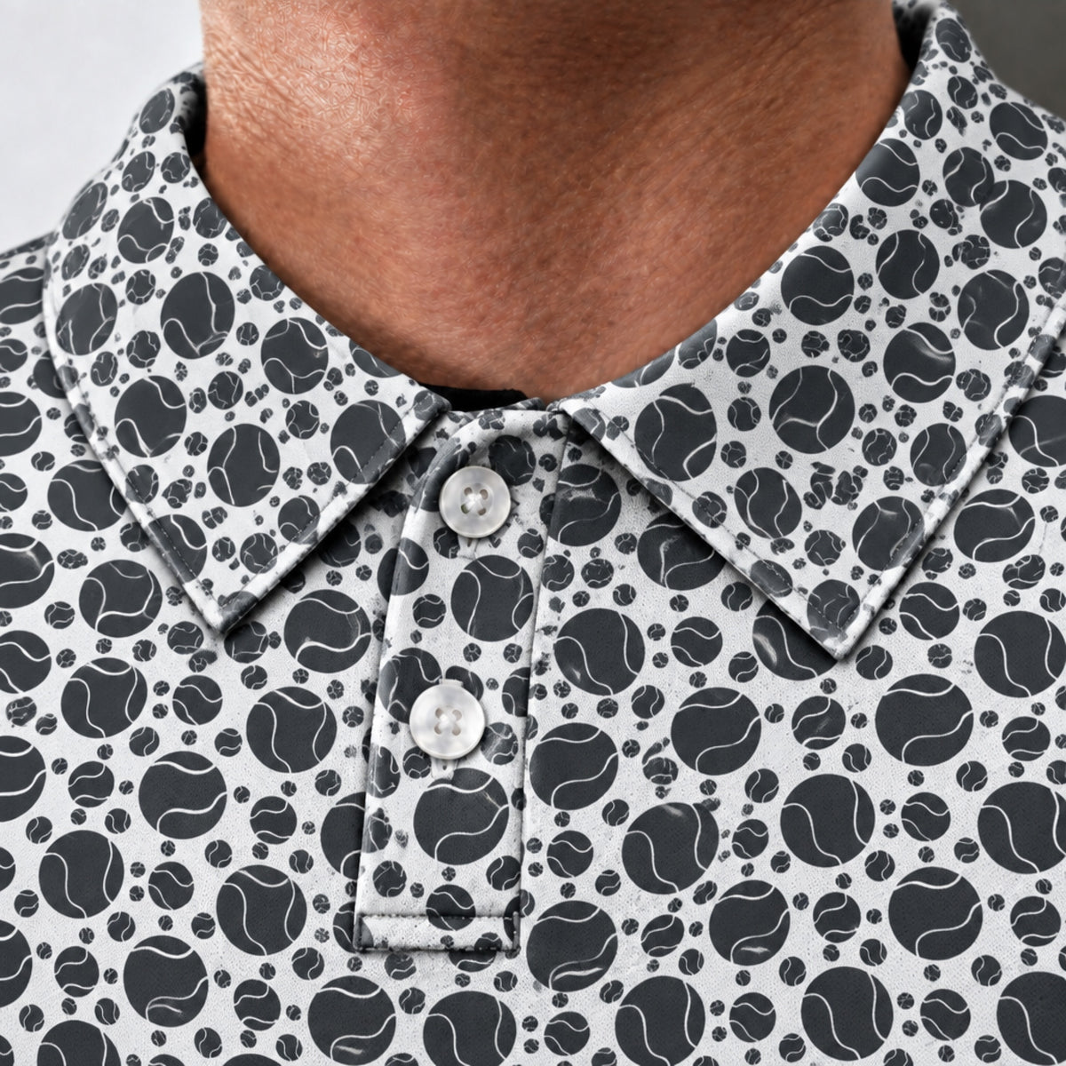 Tennis Balls Performance Print Polo