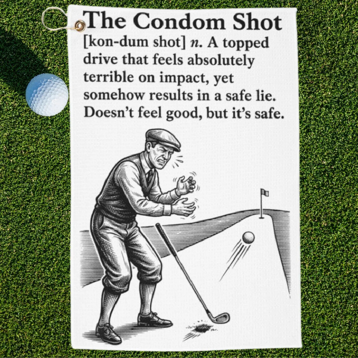 The Condom Shot Golf Towel