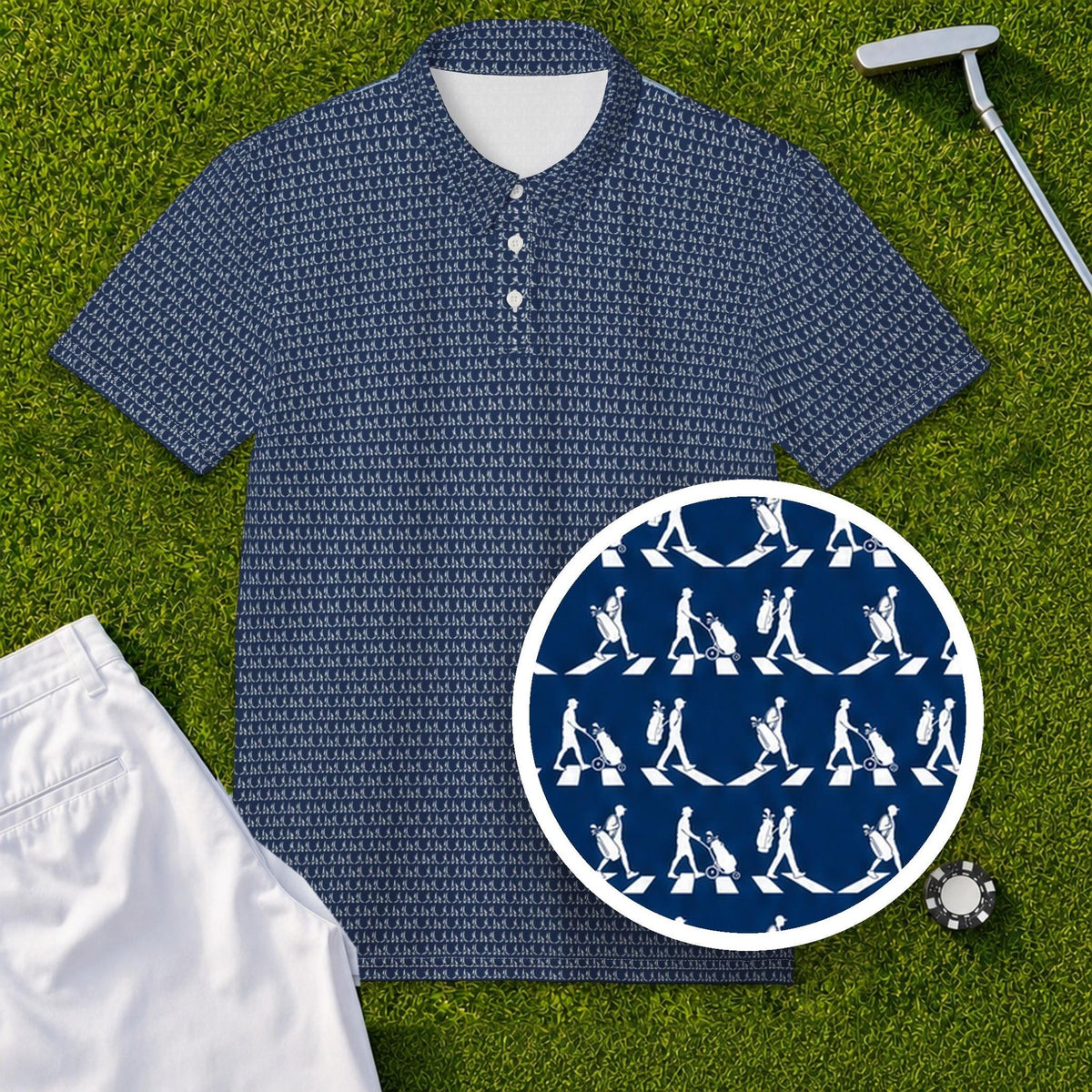 The Crossing Performance Print Polo
