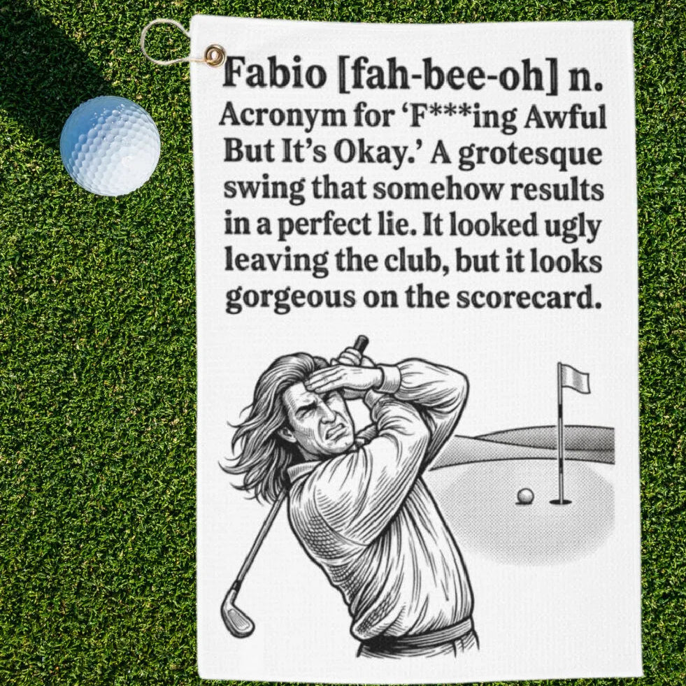 The Fabio Dictionary Definition Golf Towel