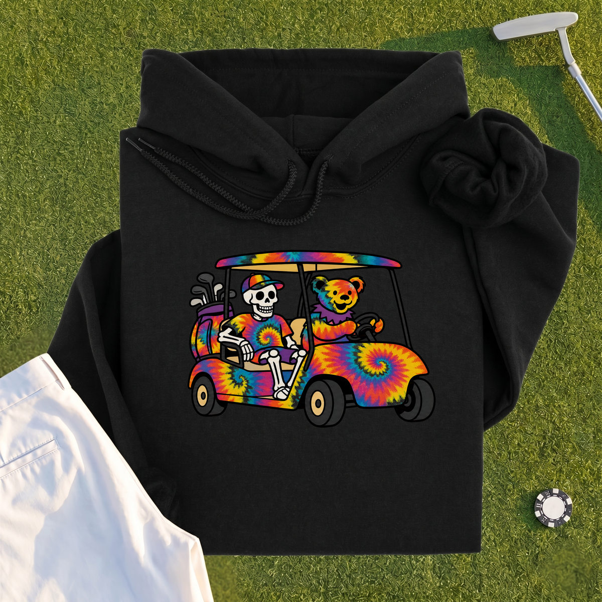 Tie Dye Golf Cart Hoodie