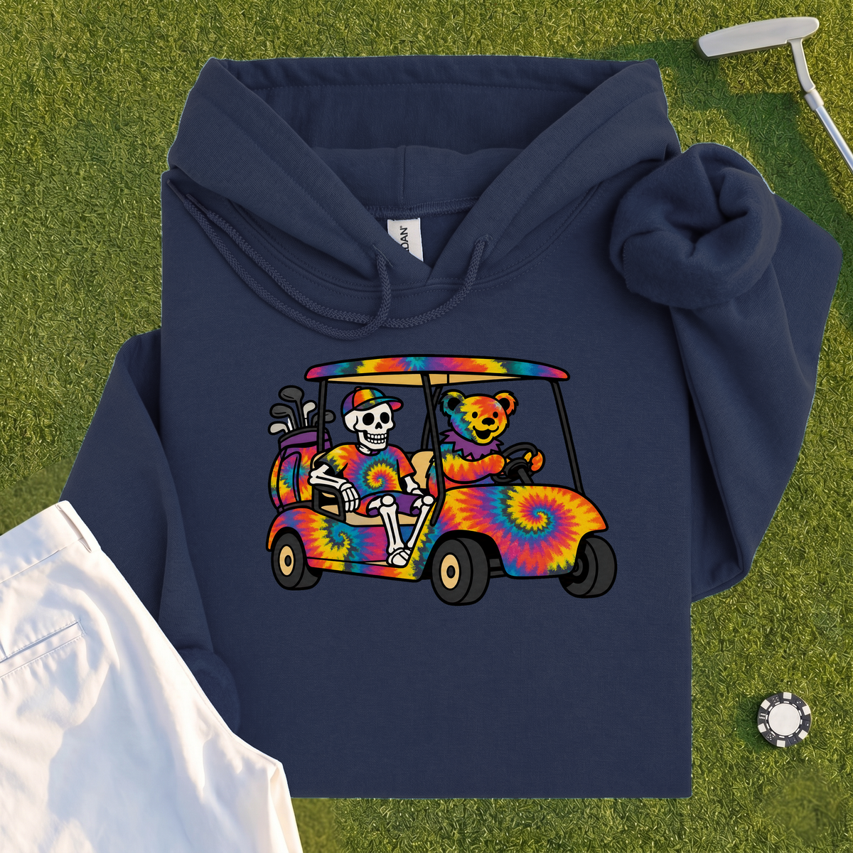 Tie Dye Golf Cart Hoodie