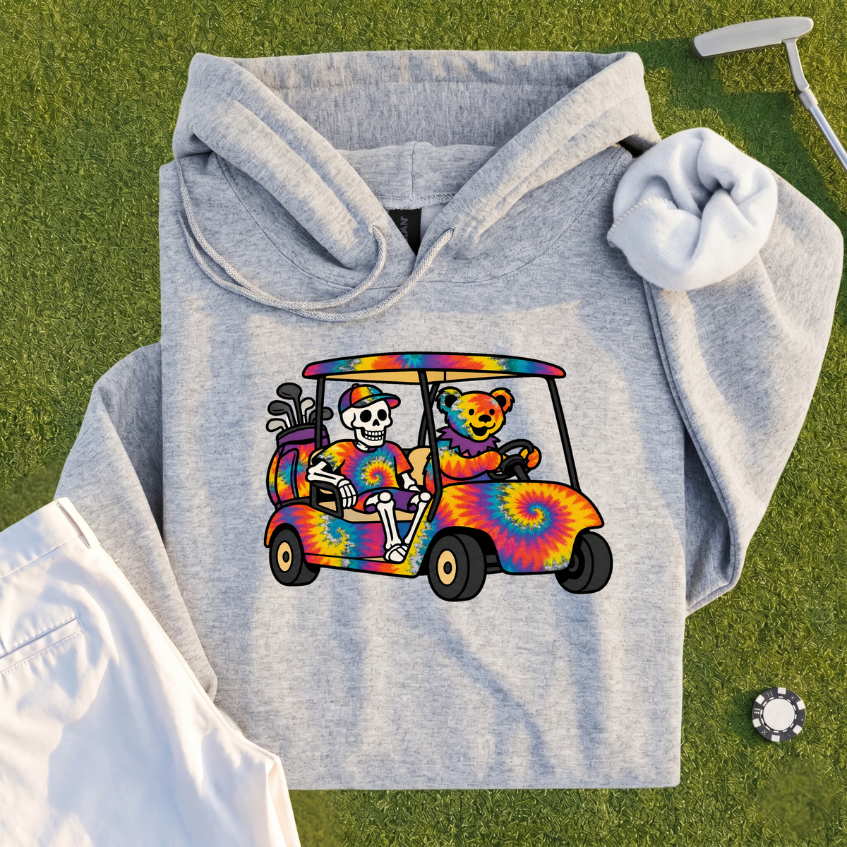 Tie Dye Golf Cart Hoodie