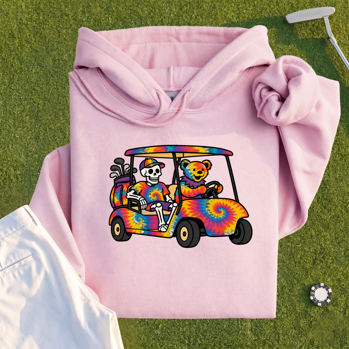 Tie Dye Golf Cart Hoodie