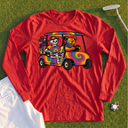 Tie Dye Golf Cart Long Sleeve Tee