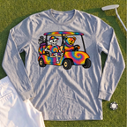 Tie Dye Golf Cart Long Sleeve Tee