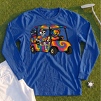 Tie Dye Golf Cart Long Sleeve Tee