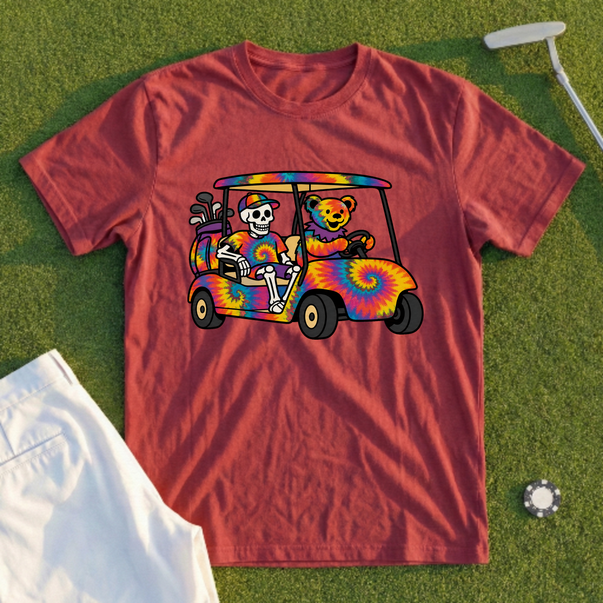 Tie Dye Golf Cart Tee