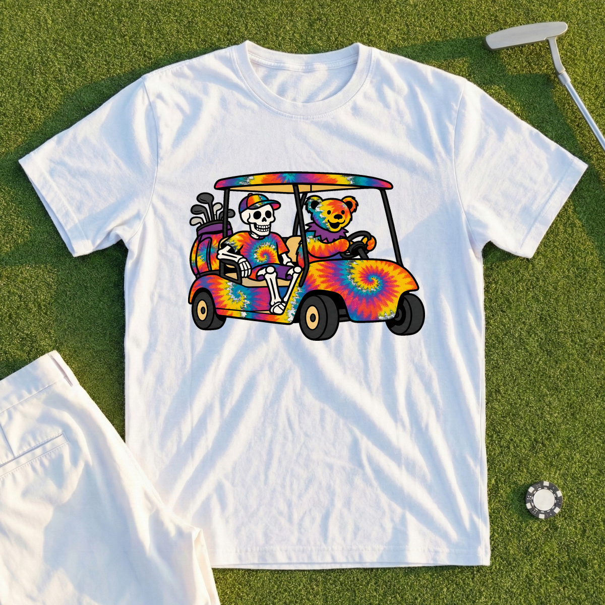 Tie Dye Golf Cart Tee