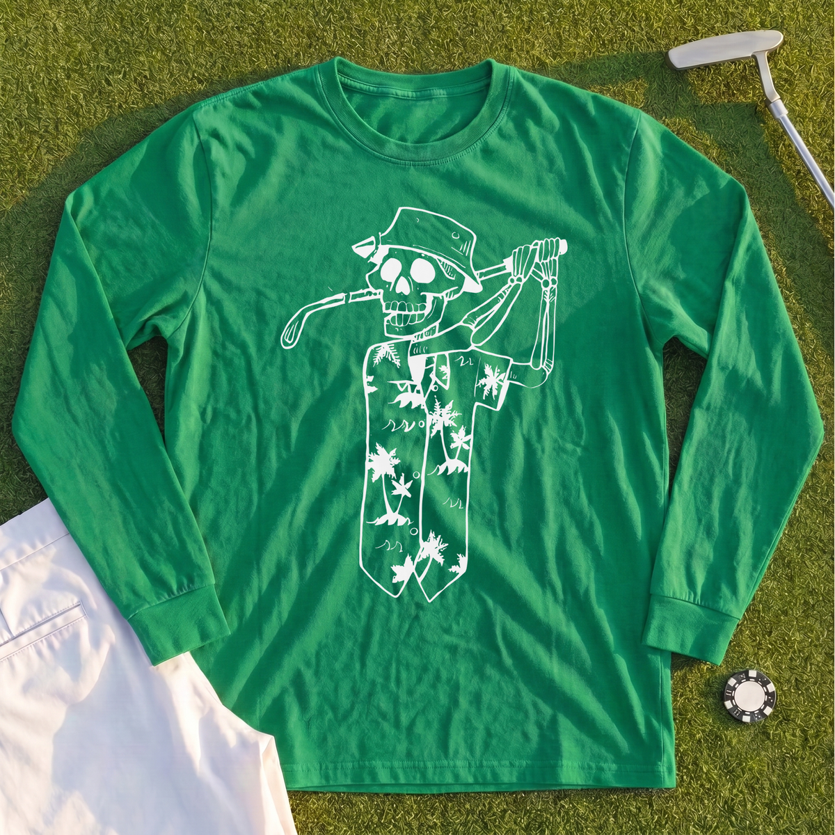Tropical Skeleton Long Sleeve Tee