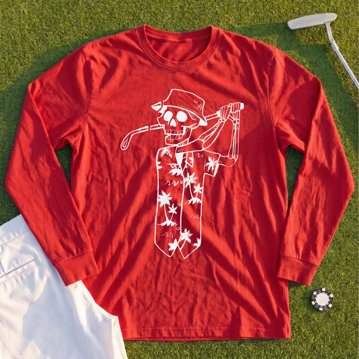 Tropical Skeleton Long Sleeve Tee