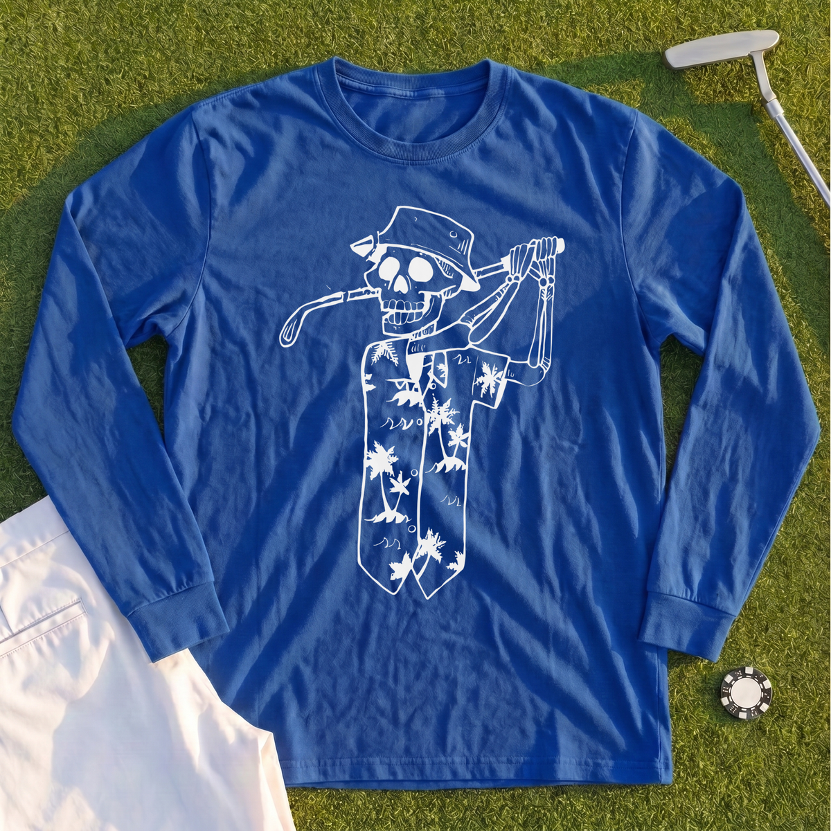 Tropical Skeleton Long Sleeve Tee