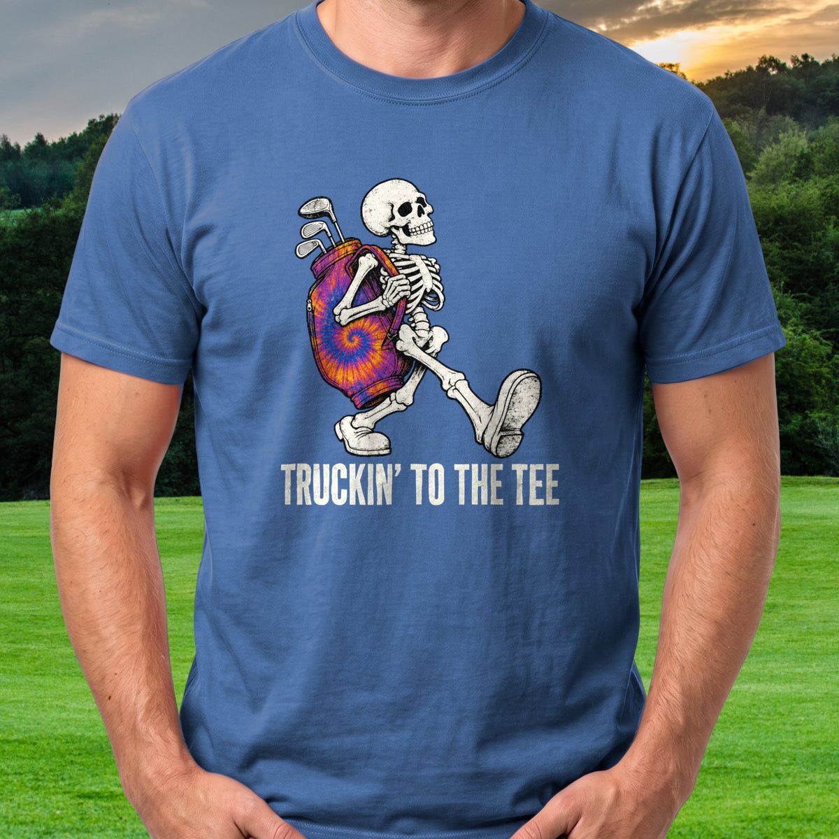 Truckin To The Tee worn on the golf course, Royal