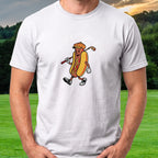 Turn Dog Fuel Tee worn on the golf course, White