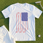 USA Flag Clubs & Balls Tee