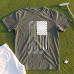 USA Flag Clubs & Stars Premium Tee