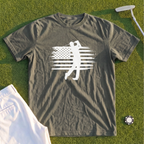 USA Flag Golfer Premium Tee