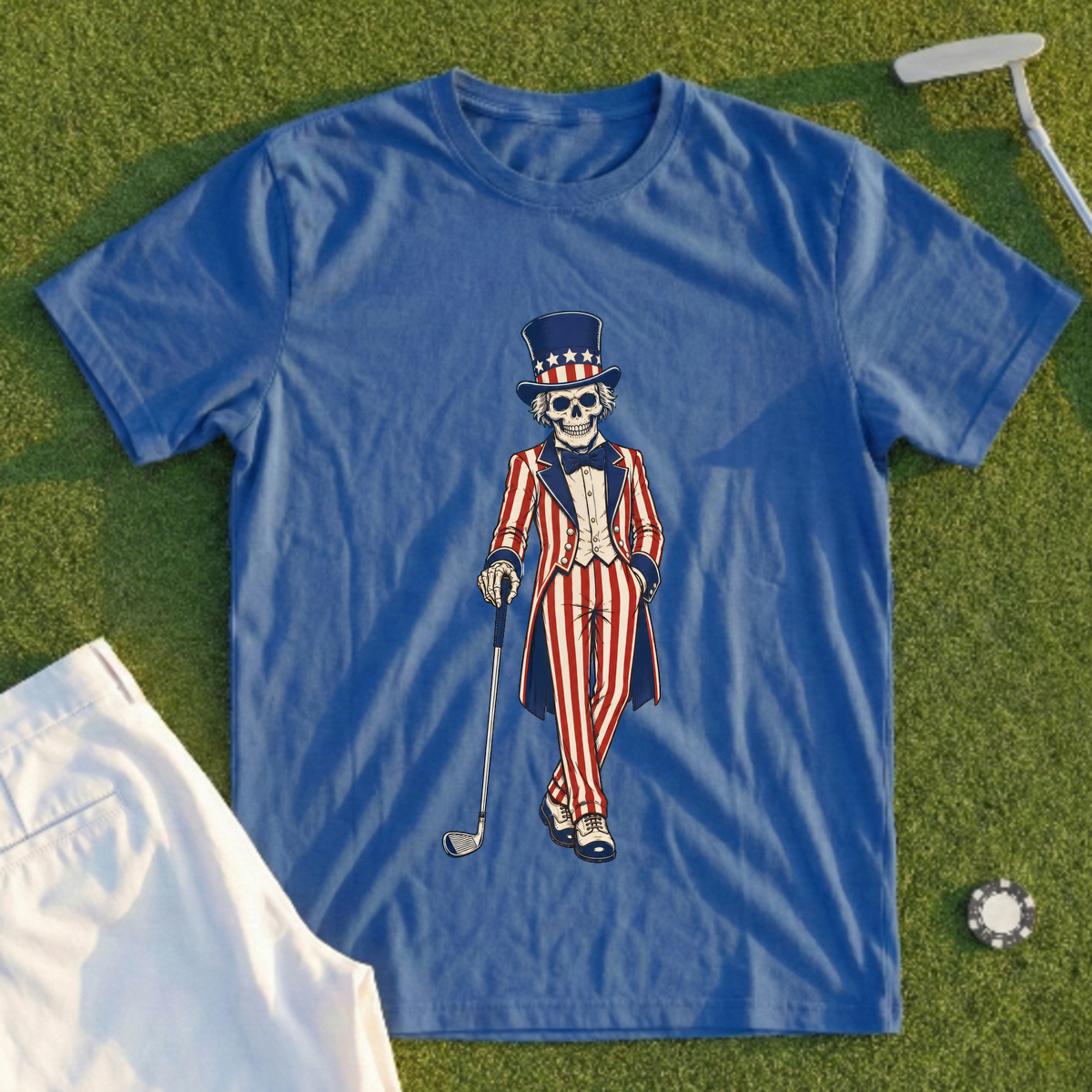Uncle Sam Golfer Tee