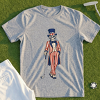 Uncle Sam Golfer Tee