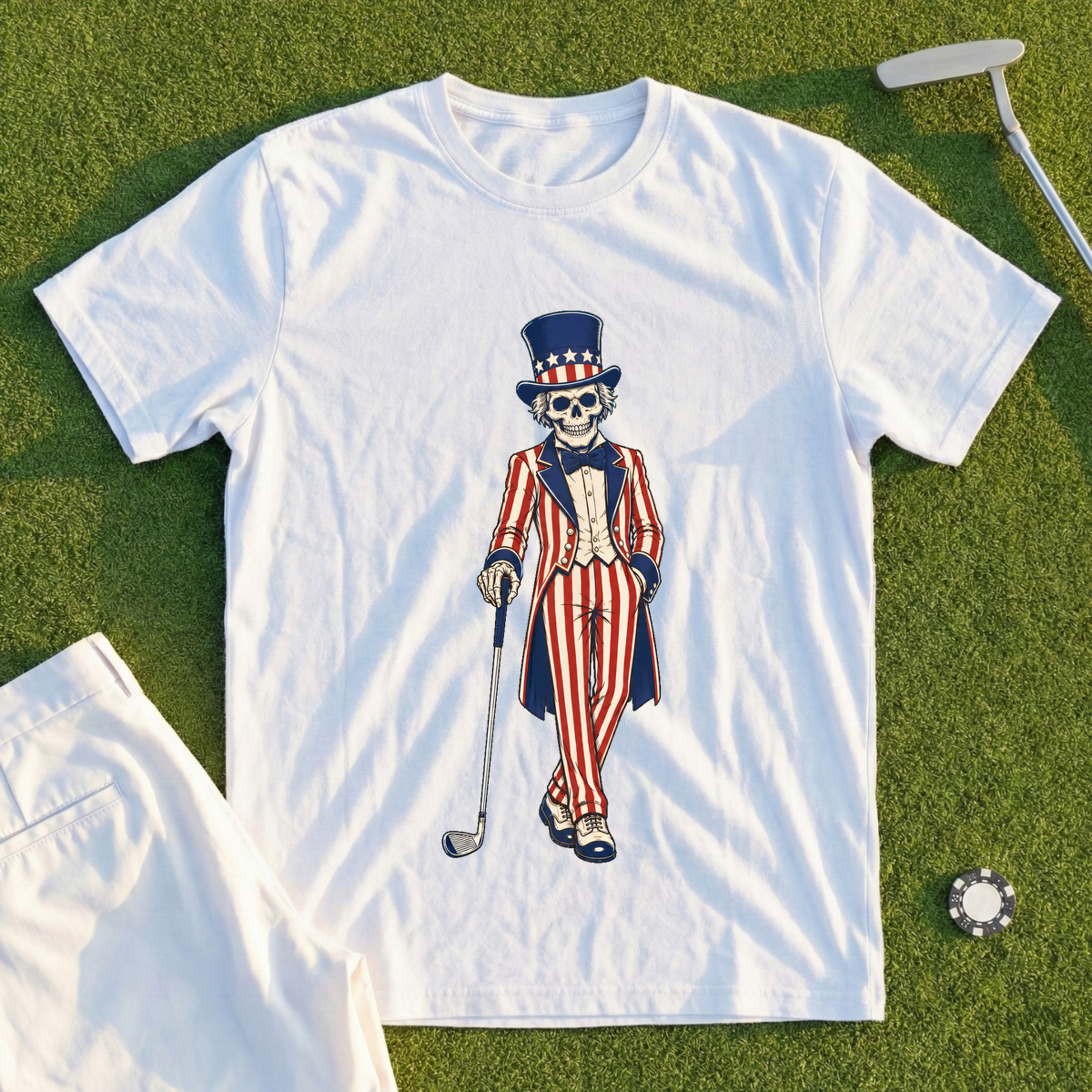 Uncle Sam Golfer Tee