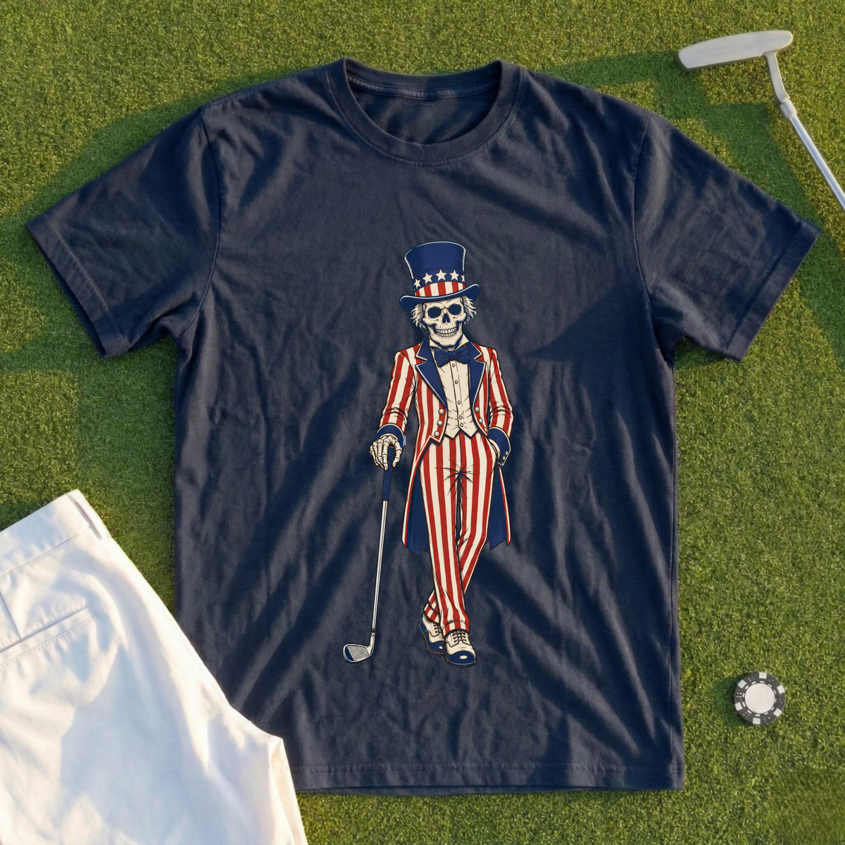 Uncle Sam Golfer Tee