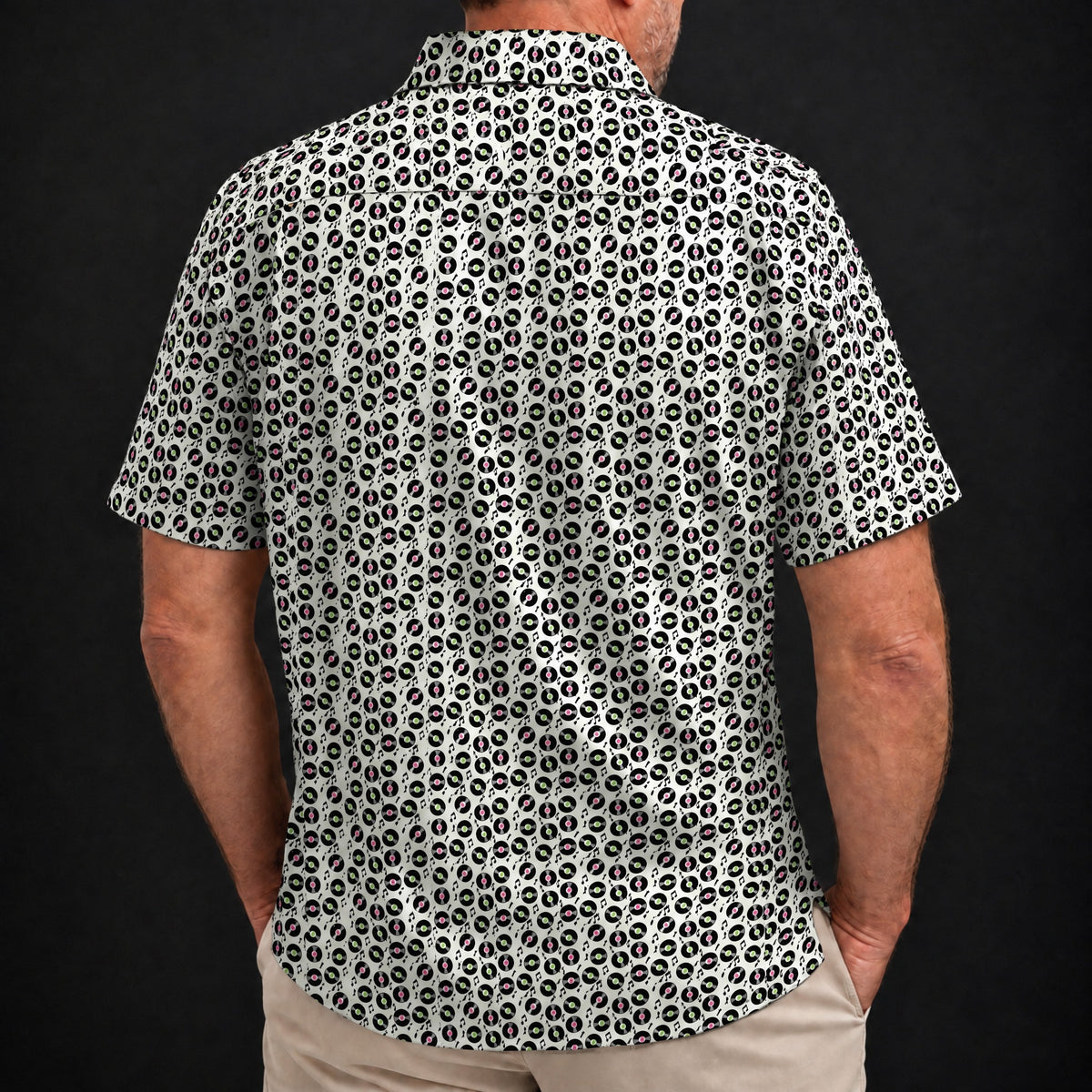 Vinyl Records Performance Print Polo