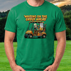 Waiting... Tee worn on the golf course, Irish Green
