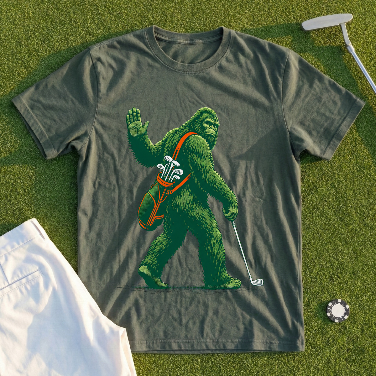 Waving Sasquatch Tee