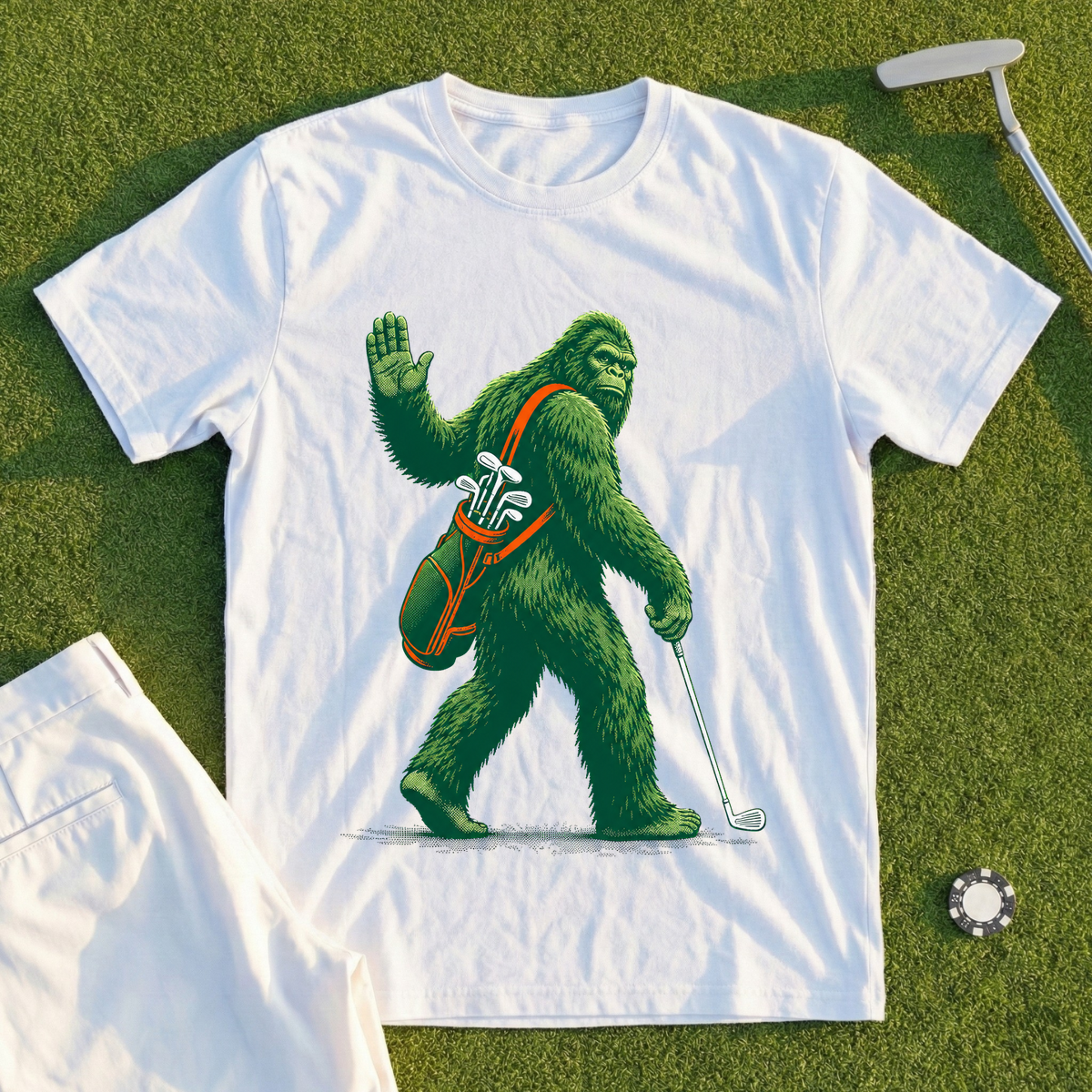 Waving Sasquatch Tee