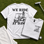We Ride At Dawn Cart Back Print Tee