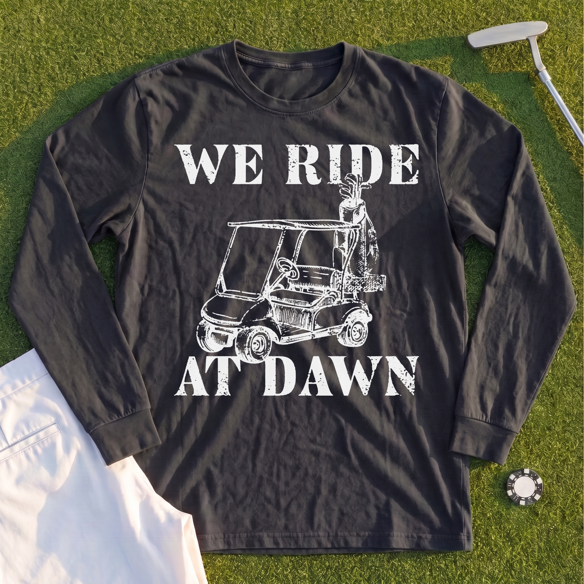 We Ride At Dawn Cart Long Sleeve Tee