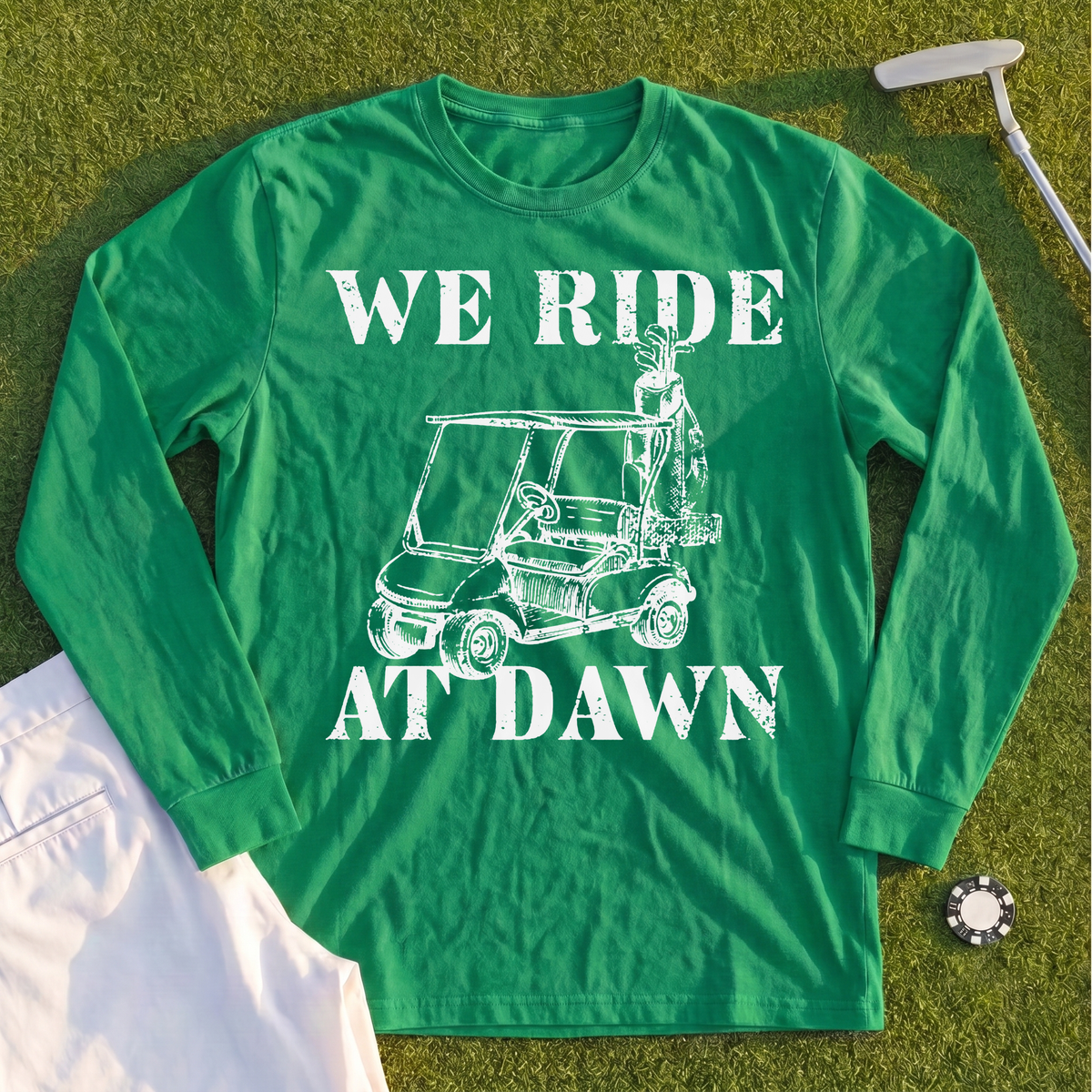 We Ride At Dawn Cart Long Sleeve Tee