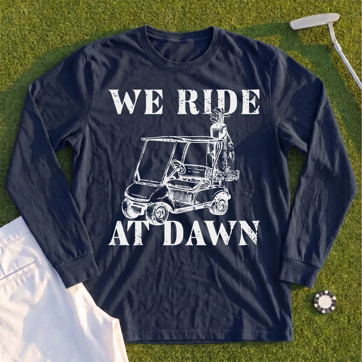 We Ride At Dawn Cart Long Sleeve Tee