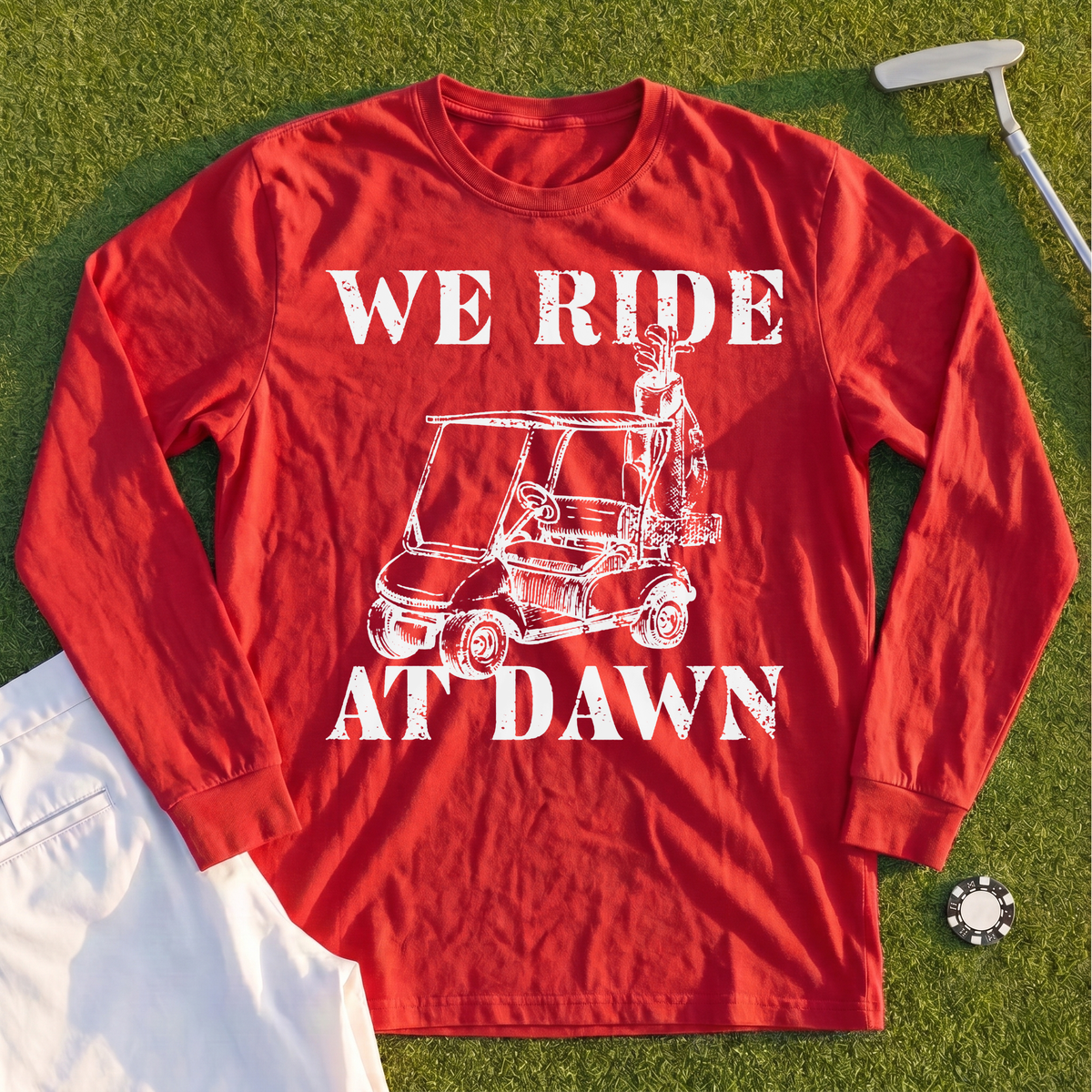 We Ride At Dawn Cart Long Sleeve Tee