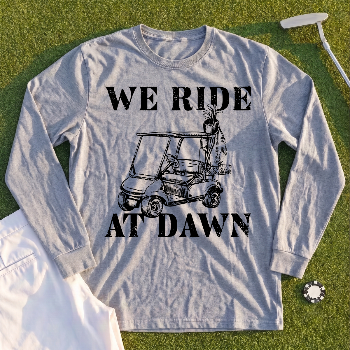 We Ride At Dawn Cart Long Sleeve Tee