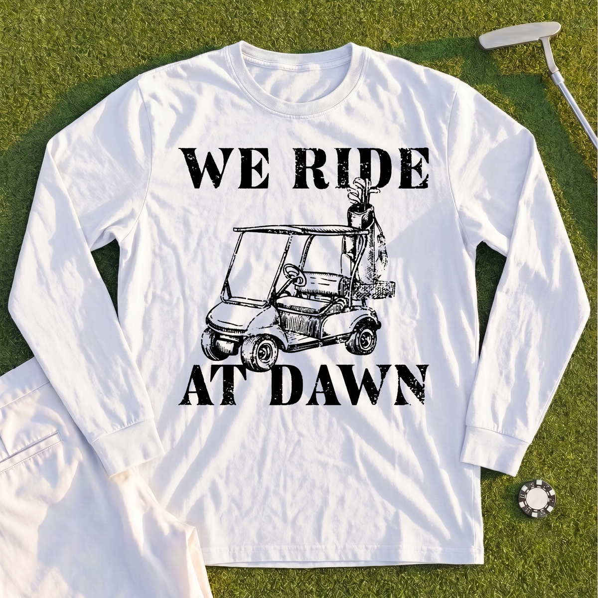 We Ride At Dawn Cart Long Sleeve Tee