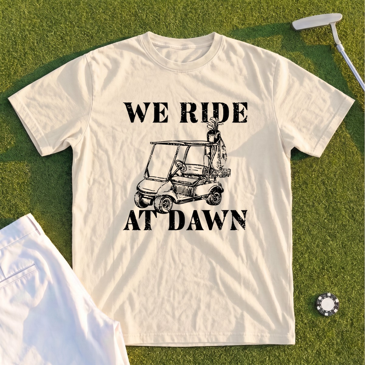We Ride At Dawn Cart Premium Tee