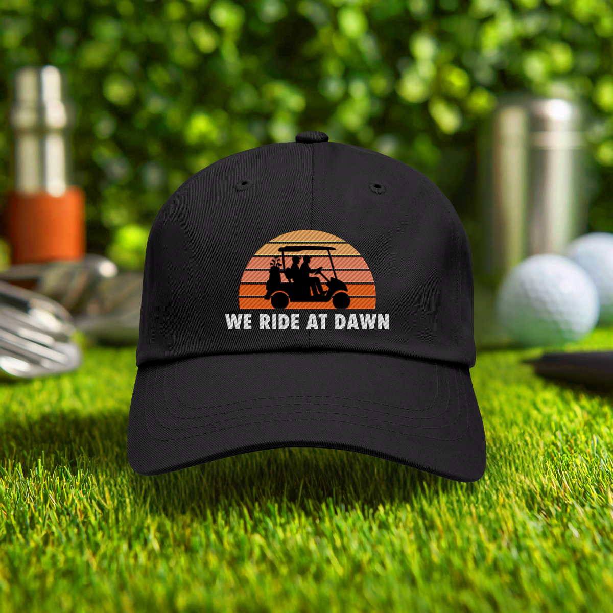 We Ride At Dawn Sunrise Embroidered Hat