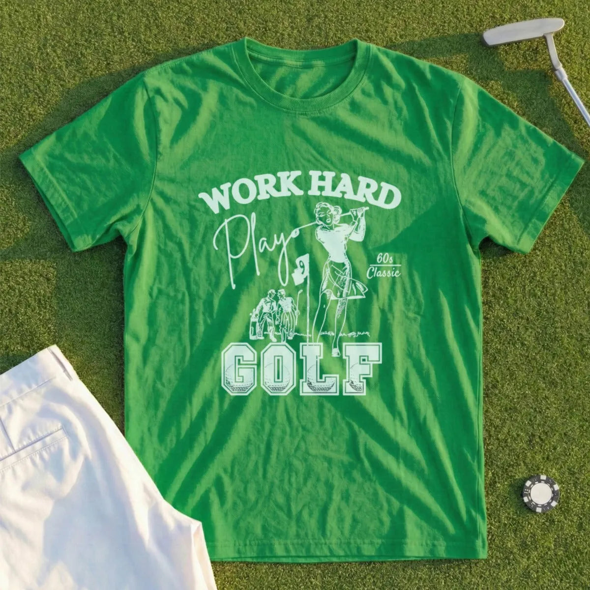Work Hard Play Golf Tee
