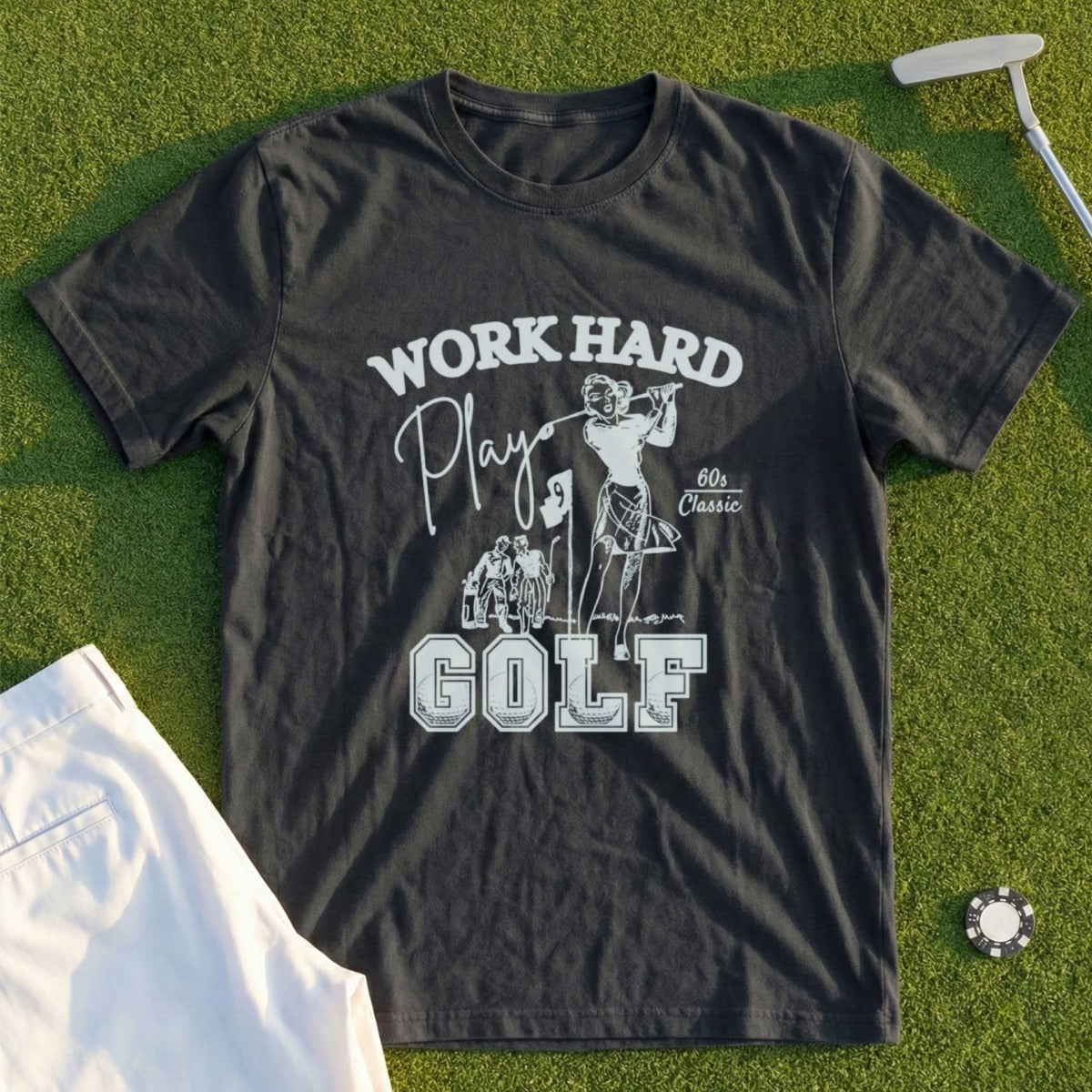 Work Hard Play Golf Tee