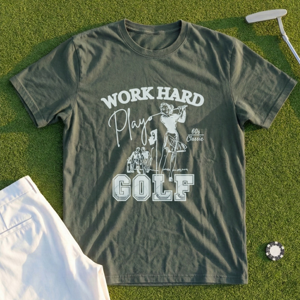 Work Hard Play Golf Tee