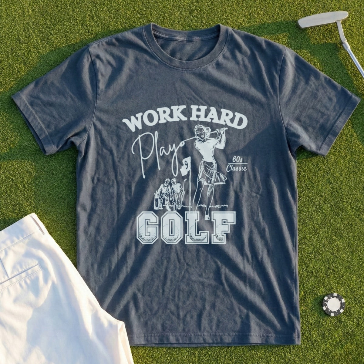 Work Hard Play Golf Tee