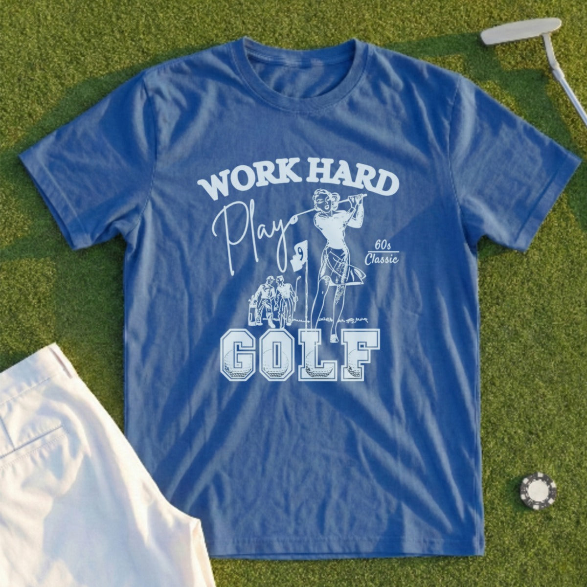 Work Hard Play Golf Tee