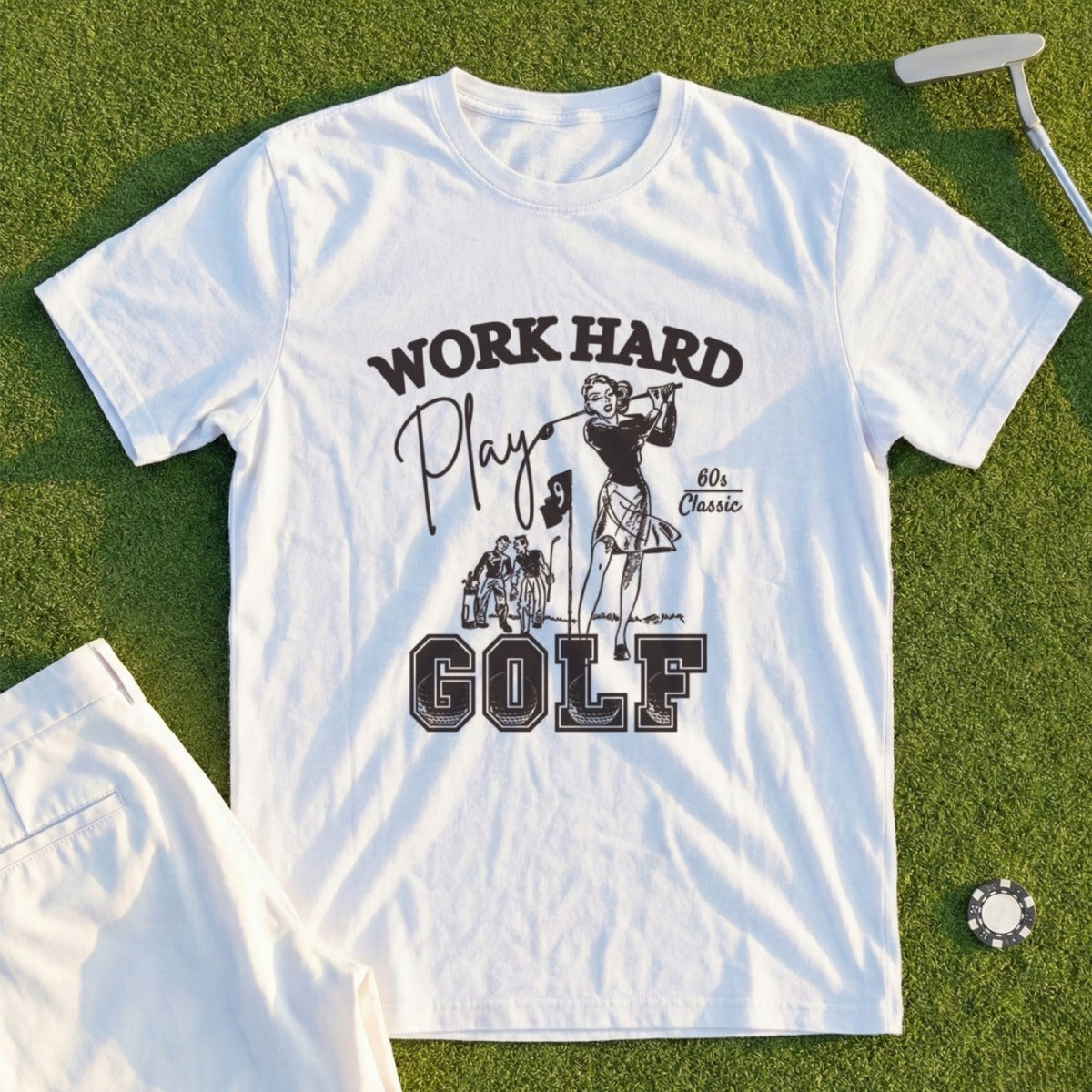 Work Hard Play Golf Tee