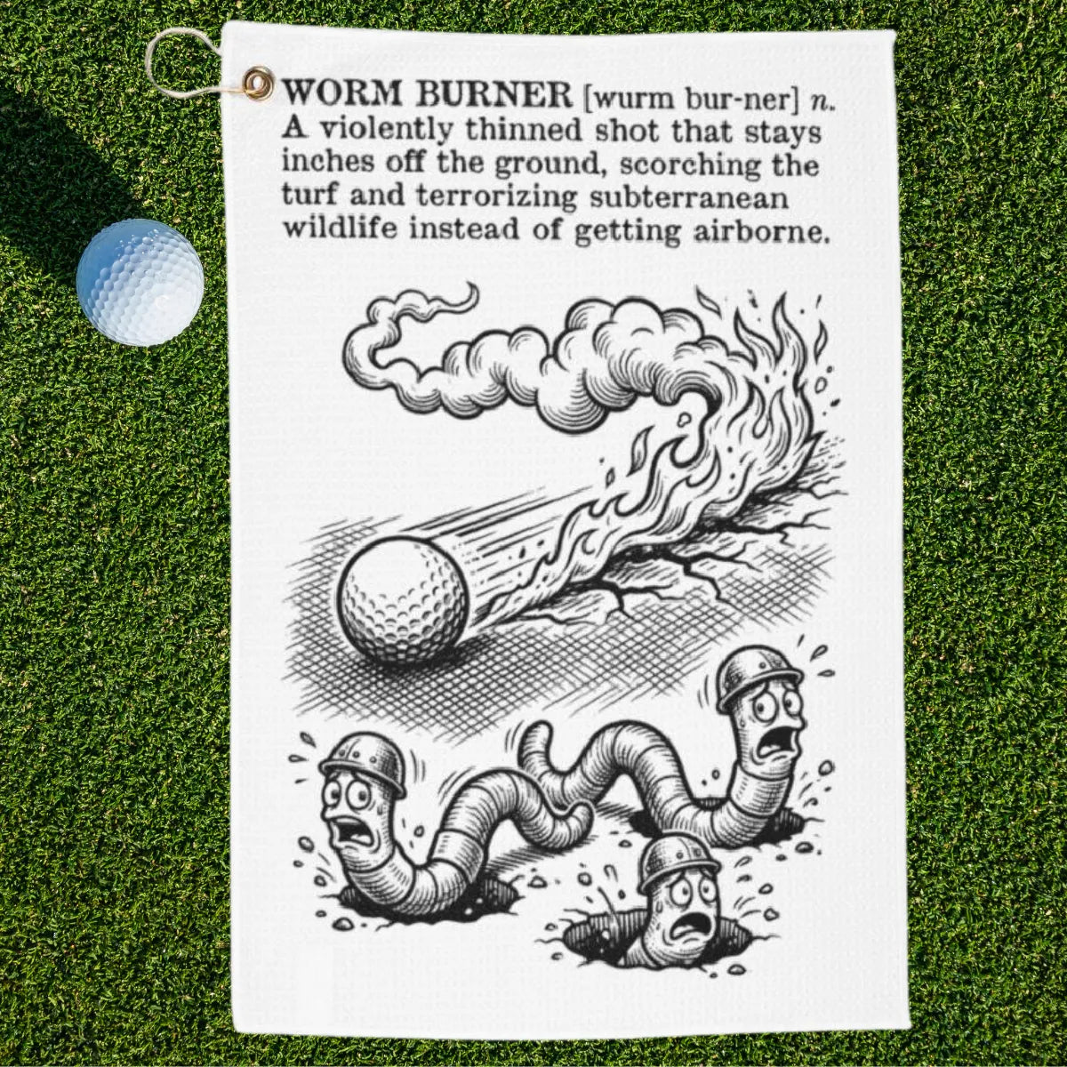Worm Burner Golf Towel
