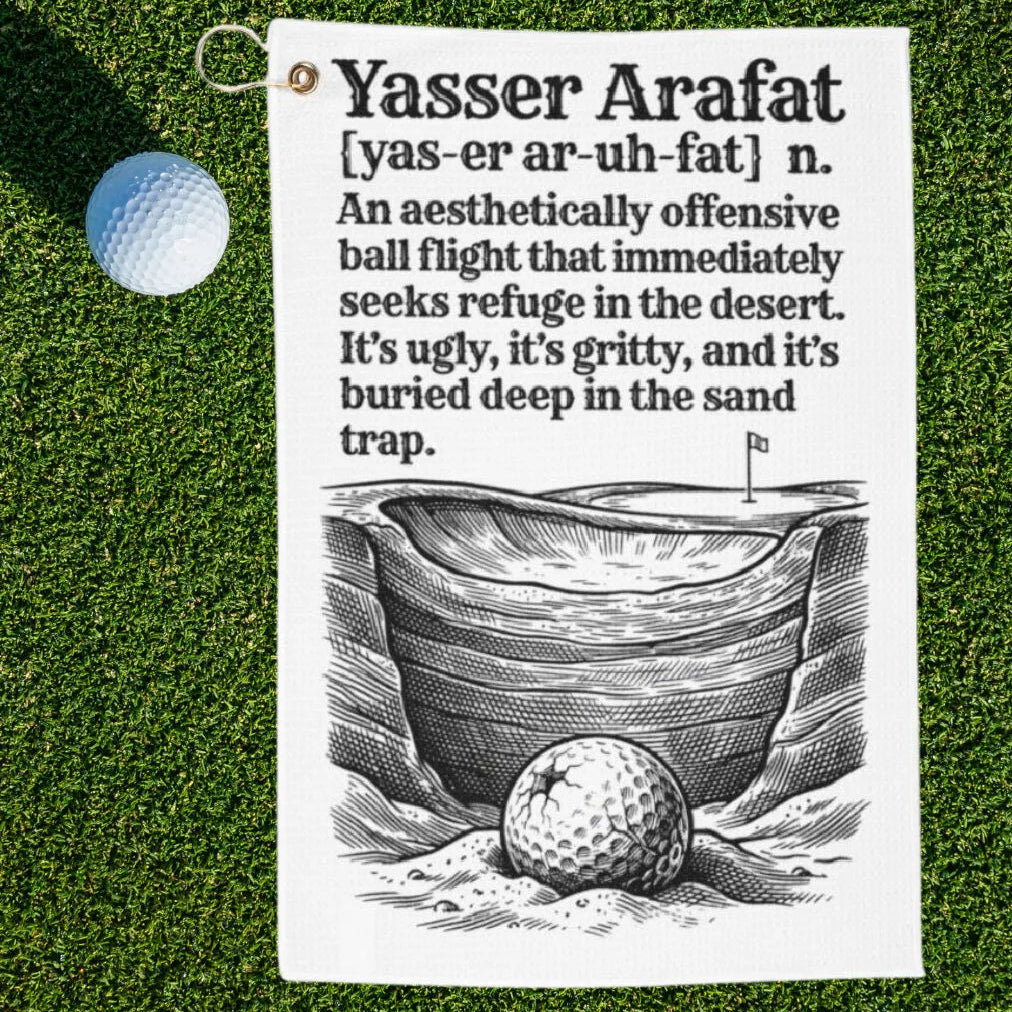 Yasser Arafat Dictionary Definition Golf Towel