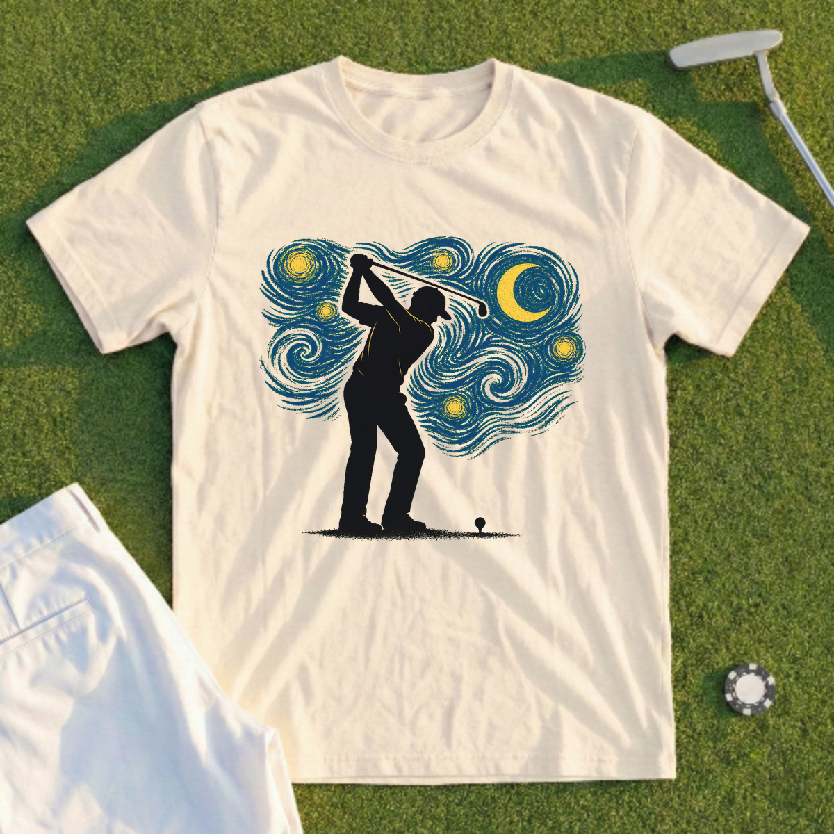 A Starry Night On The Back Nine Tee