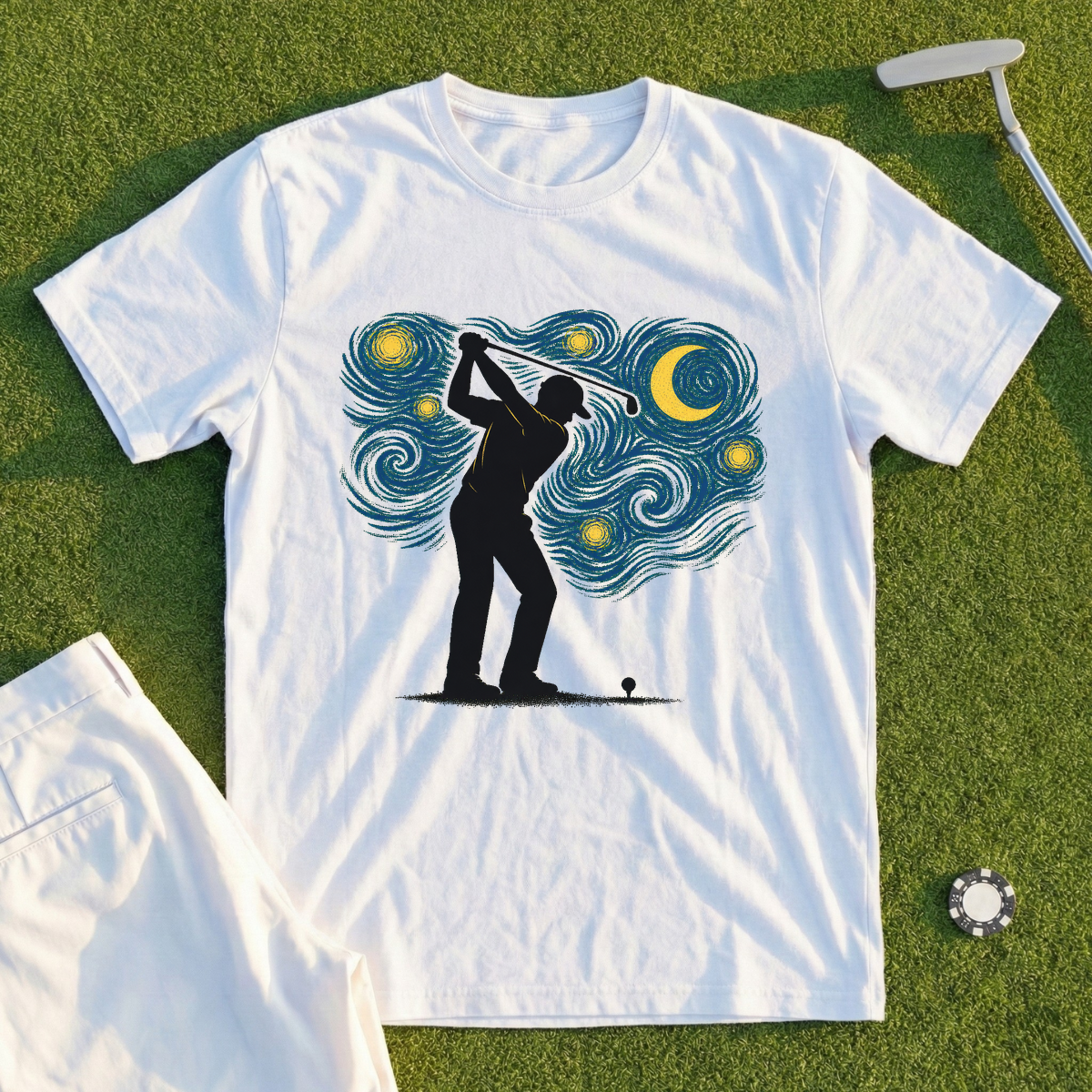 A Starry Night On The Back Nine Tee