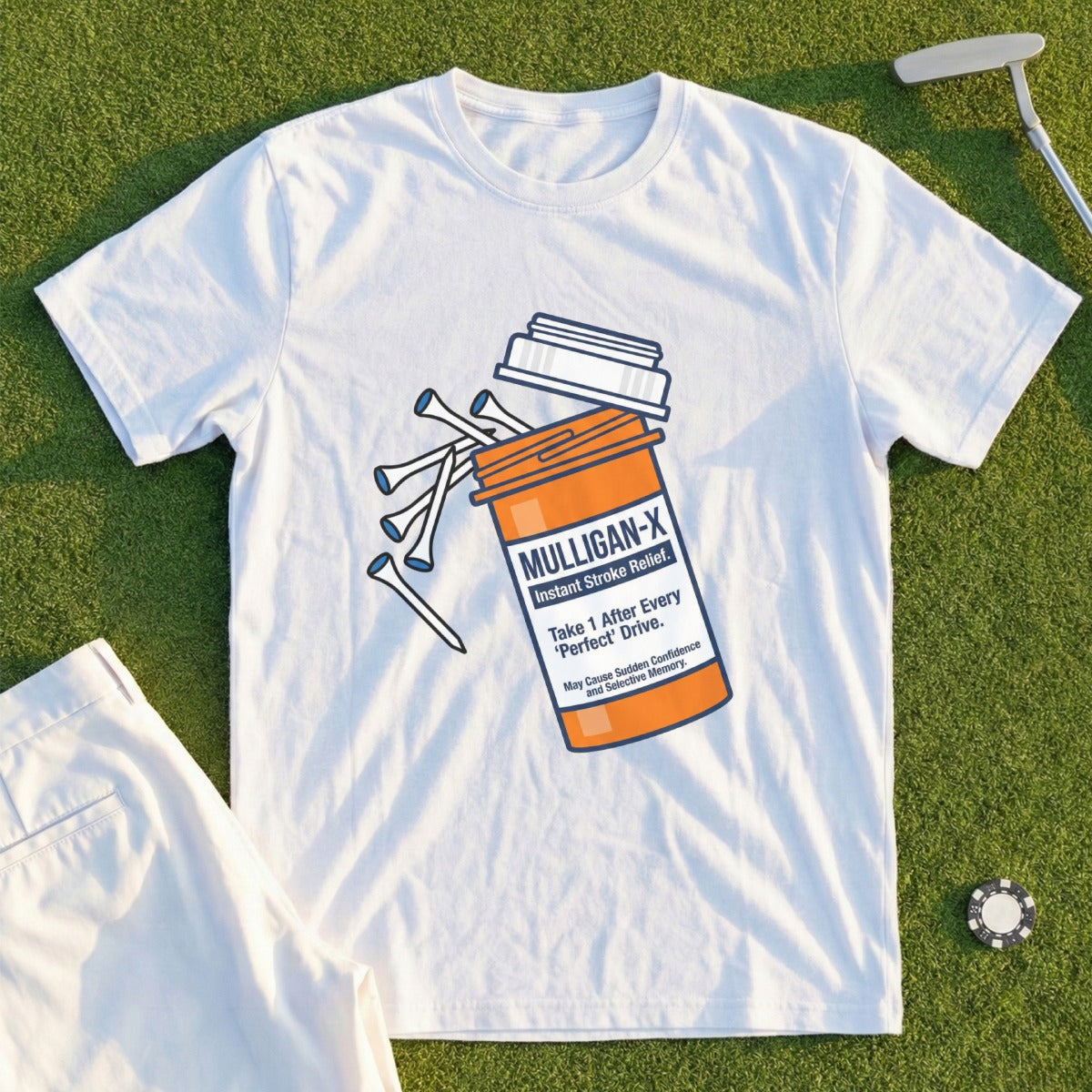 Mulligan-X Instant Stroke Relief T-Shirt Golf Apparel