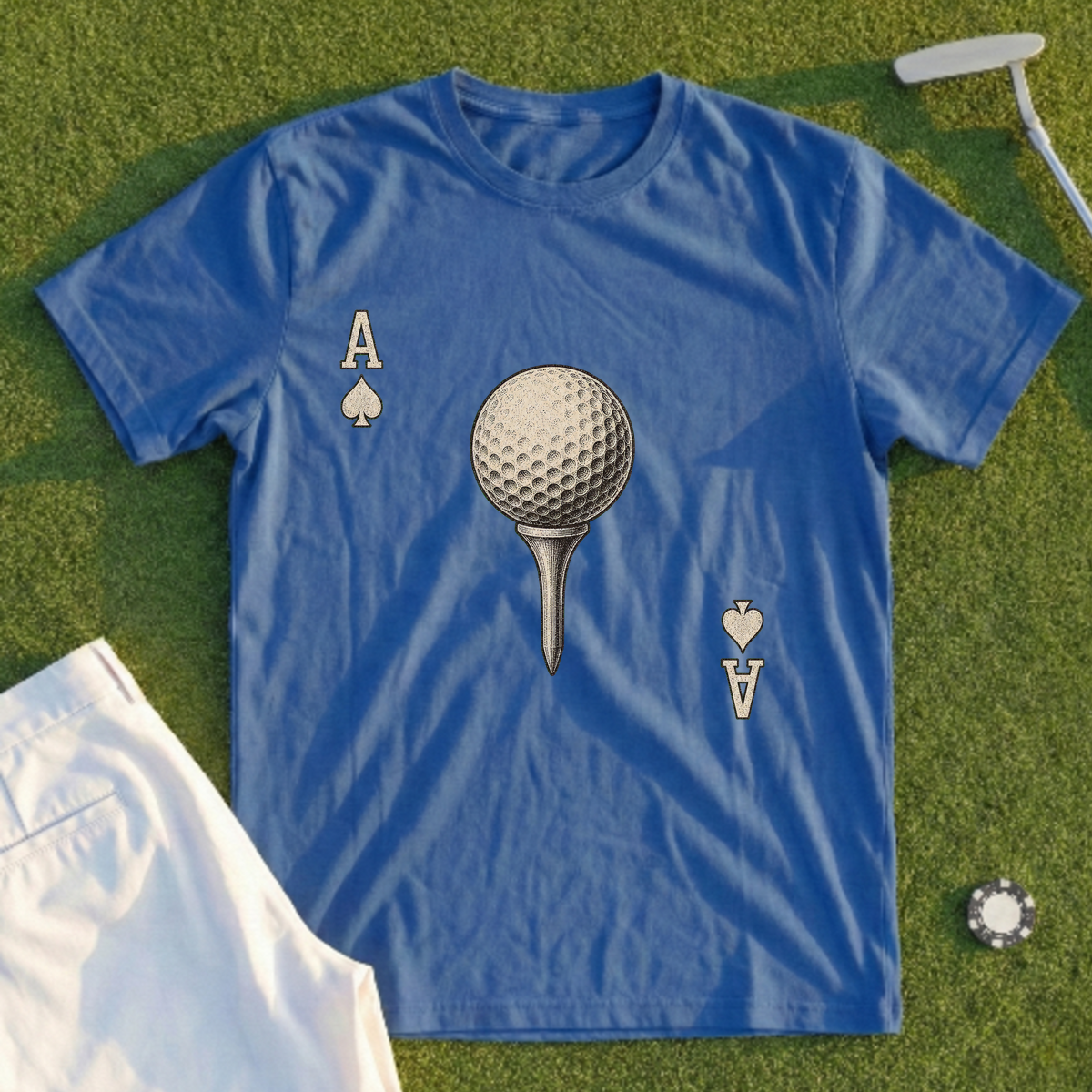 Ace, Distressed Card Etching Tee
